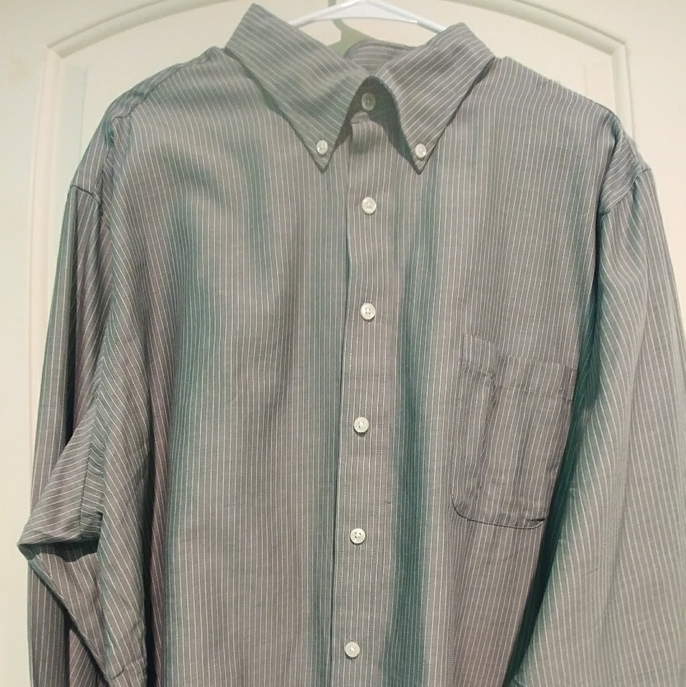 2XL Grey striped men's shirt